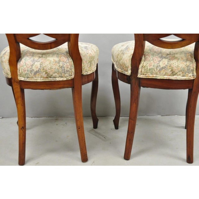 Antique Victorian Mahogany Pretzel Balloon Back Parlor Side Chairs - A Pair For Sale - Image 13 of 15