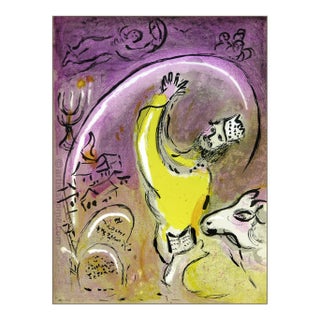 1956 Verve Bible Chagall Original Lithograph Solomon For Sale