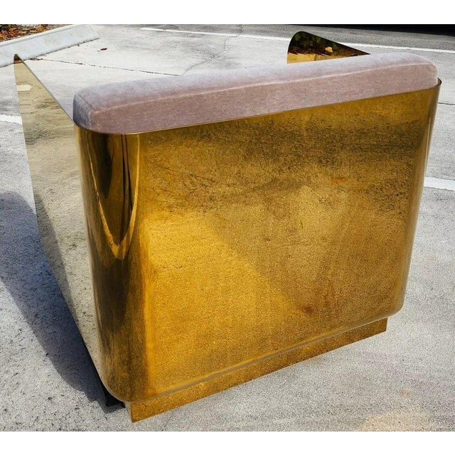 Andrew Martin Polished Metal Occasional Chair For Sale In Miami - Image 6 of 9