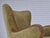 1960s, Danish armchair in original very good condition: no smells and no stains. Light green furniture velour, oak wood....