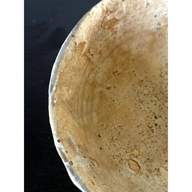 Korean Ceramic Buncheong Ware Tea Bowl Early Joseon Dynasty For Sale - Image 12 of 13