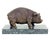 Early 20th Century Bronze Pig Sculpture on Marble Base For Sale - Image 6 of 10
