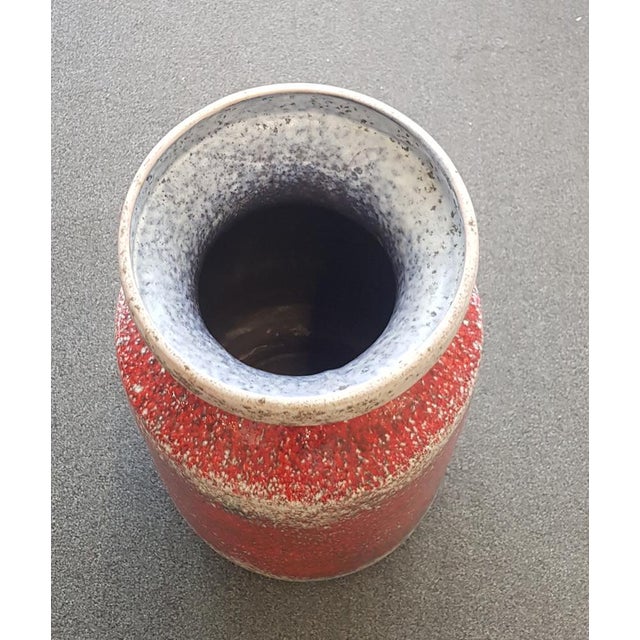 German Ceramic Floor Vase from Karlsruher Majolika, 1960s, in Very Good conditions. Designed 1960 to 1969 This piece has...