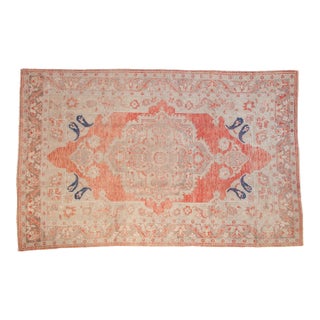 Vintage Distressed Oushak Carpet - 7'5" x 11'6" For Sale