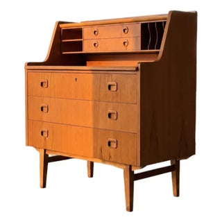 Vintage Swedish Teak Chatol Secretary Desk by Egon Ostergaard Svensk Möbelindustri, 1960s Mid Century For Sale