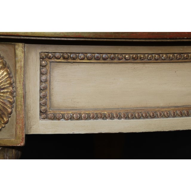 1940's Maison Jansen Louis XVI Directiore Style Painted Flip Top Console Table For Sale - Image 9 of 13
