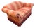 Kravet Furniture Coral Silk Damask Camelback Loveseat With Bullion Fringe For Sale