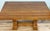 Vintage Solid Wood Tuscan Farmhouse Style Drop Leaf Trestle Table For Sale In Kansas City - Image 6 of 17