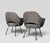 Knoll Pair of Knoll Saarinen Executive Armchairs in Rivington Ash Grey, Chrome Legs (2019) For Sale - Image 4 of 12
