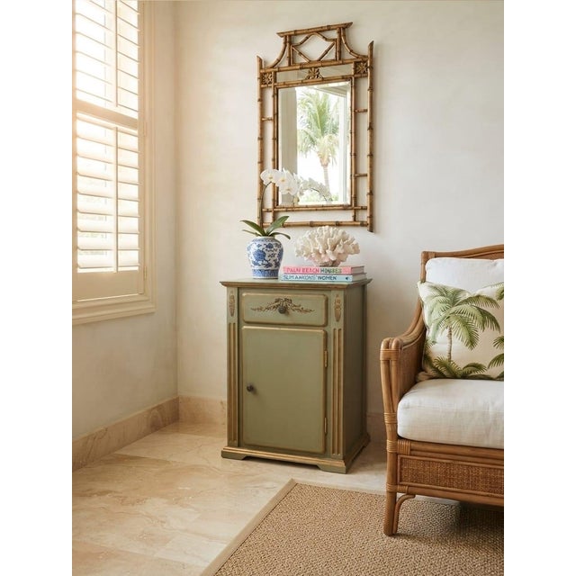 Vintage French Neoclassical Style Painted Accent Cabinet For Sale - Image 9 of 12