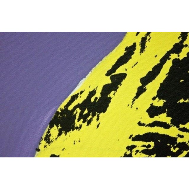 Pop Art Steve Kaufman, Rare Unique Oil Painting Silkscreen of Fabio Pop Art 80s Icon, 1994 For Sale - Image 3 of 6