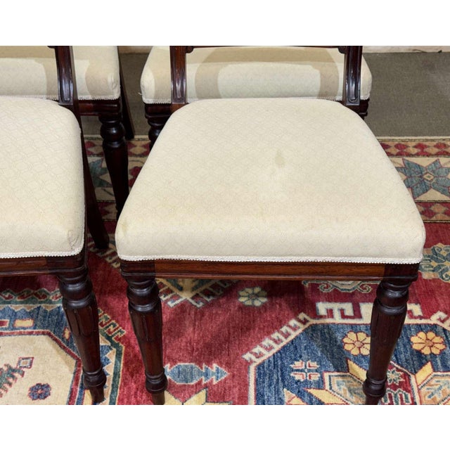 Vintage English Armchairs and Side Chairs in Mahogany, 1950s, Set of 8 For Sale - Image 6 of 18