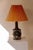 1960s Danish Ceramic Table Lamp by Ib Oluf Hansen with Pleated Shade, 1960s For Sale - Image 5 of 6
