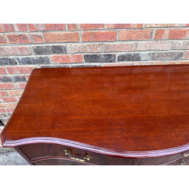 Gemstone 19th Century English Serpentine Front Chest For Sale - Image 7 of 12