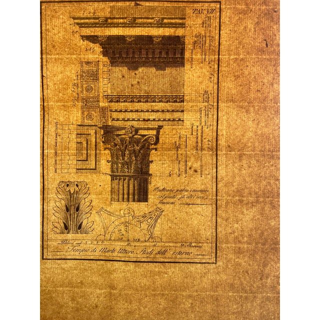 1796 Giovanni Battista Cipriani Set of Temple of Mars the Avenger Architectural Etchings - Set of 3 For Sale - Image 10 of 11