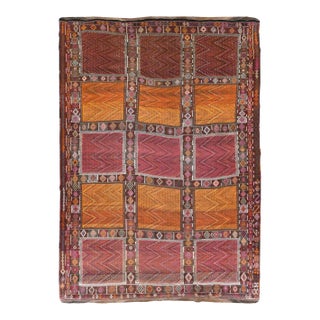 Galerie Shabab Collection Mid-20th Century Turkish Tribal Flatweave Kilim Large Carpet For Sale