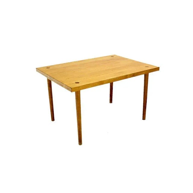 Vintage Mid Century Industrial Thick Butcher Block-Top Work Table For Sale - Image 9 of 10