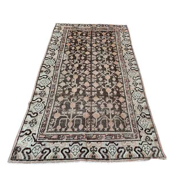 Traditional Antique Khotan Rug – Pomegranate Design | 4x8 For Sale - Image 3 of 4