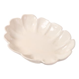 Handmade "Seedpod" Decorative Bowl by Ank Studios in Satin White Ceramic For Sale