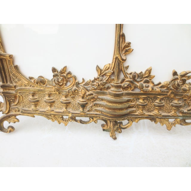 Brass Gilt Brass Double Window Photo Frame Rococo For Sale - Image 8 of 9