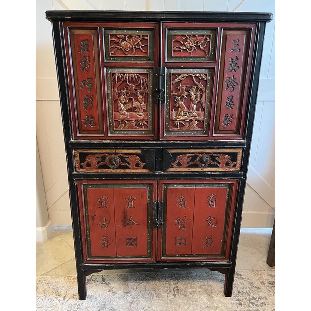Antique Qing Dynasty Wedding Cabinet For Sale - Image 11 of 15