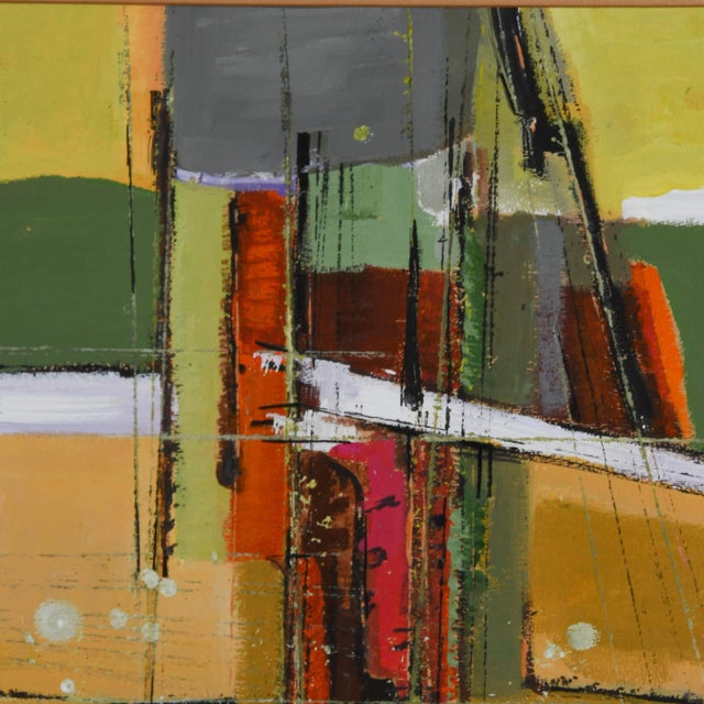 Abstract Expressionism Framed Signed Osvaldo Gutiérrez "Untitled" Mix Media For Sale - Image 3 of 11