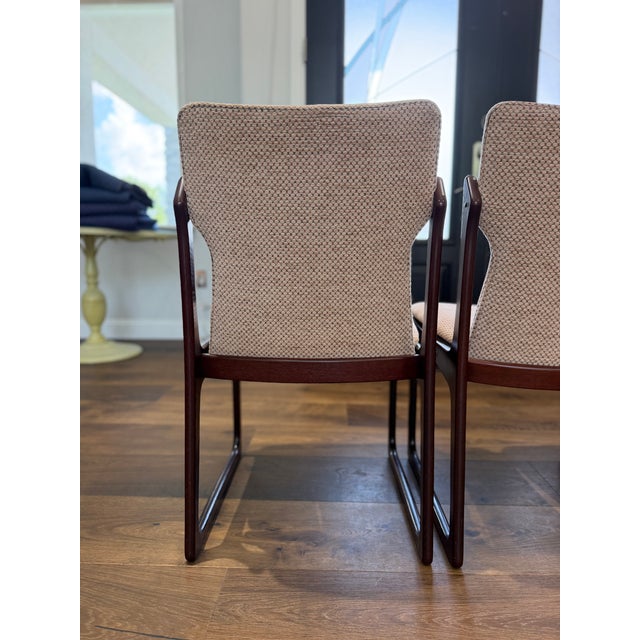 Set of Four Danish Modern Sculptural Rosewood Cantilever Dining Chairs, Denmark, C. 1970 For Sale - Image 10 of 16