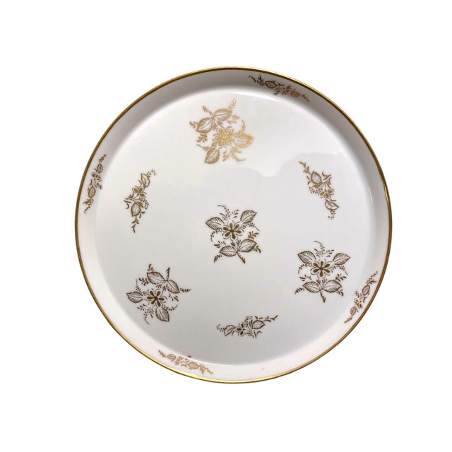Mid 20th Century Richard Ginori Porcelain Pot De Creme & Tray Set Italian Dessert Cups Gold - Set of 7 For Sale - Image 10 of 14