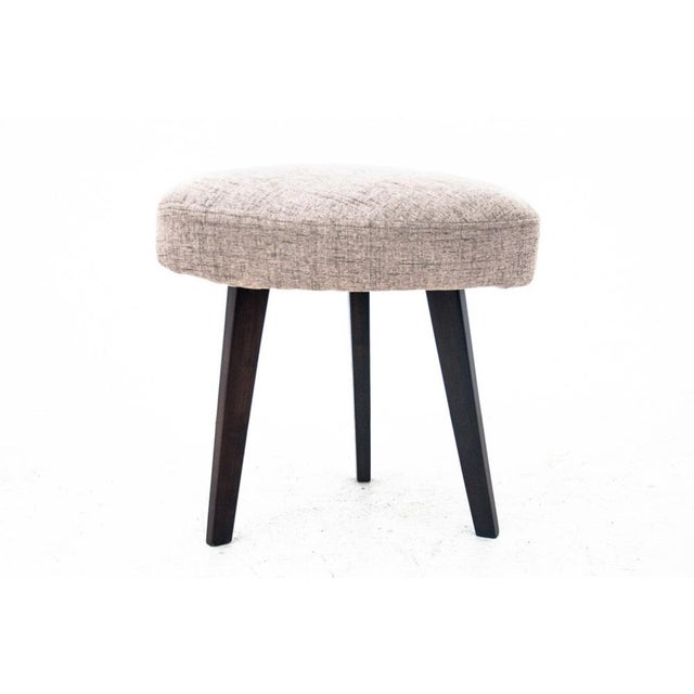 Vintage Danish Beige Stool, 1960s, in Restored conditions. Designed 1960 to 1969