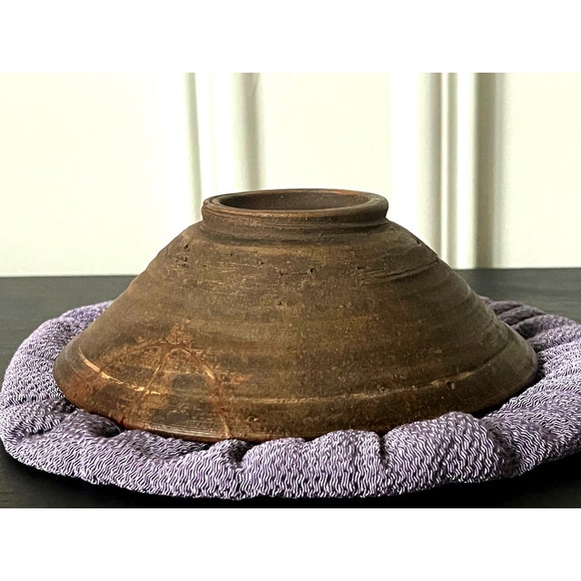 Ceramic Korean 17th Century Kakinoheta Chawan Tea Bowl with Rustic Charm For Sale - Image 7 of 11