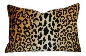 Hollywood Leopard Spot Safari Velvety Cotton Feather & Down Pillow
