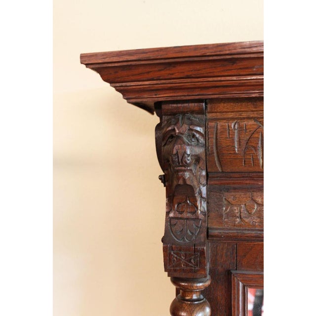 Renaissance Style Oak Mirror, 20th Century For Sale - Image 6 of 8