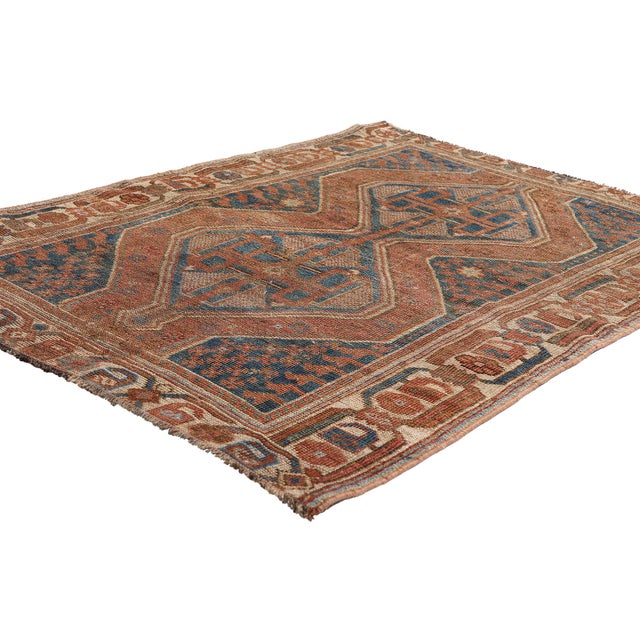 61447 Antique Persian Shiraz Rug, 03'03 x 04'05. The Nomad’s Sovereignty: A Late 19th Century Persian Shiraz...