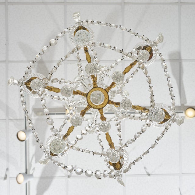 French Antique Chandelier by Baccarat, Crystal and Bronze For Sale - Image 9 of 9