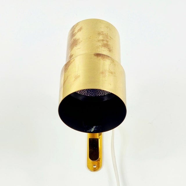 Metal Mid-Century Scandinavian Brass Wall Sconces by Hans-Agne Jakobsson, Sweden, 1960s, Set of 2 For Sale - Image 7 of 12