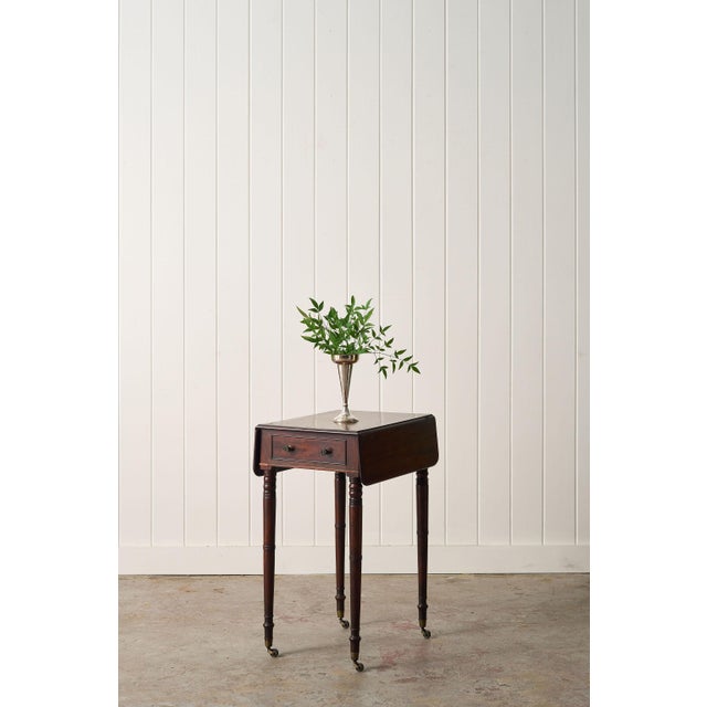 English 19th Century English Mahogany Petite Pembroke Table For Sale - Image 3 of 9