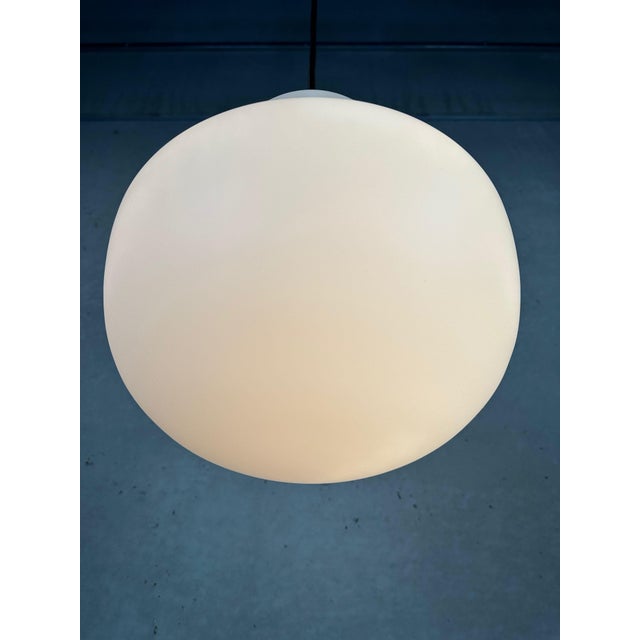 Vintage Opaline Mushroom Pendant Lamp from Peill & Putzler, 1970s For Sale - Image 6 of 9