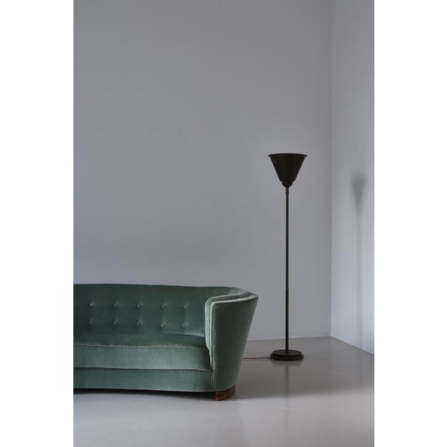 Large Art Deco Bronze Uplight Floor Lamp from Fog & Mørup, Denmark, 1930s For Sale - Image 3 of 15