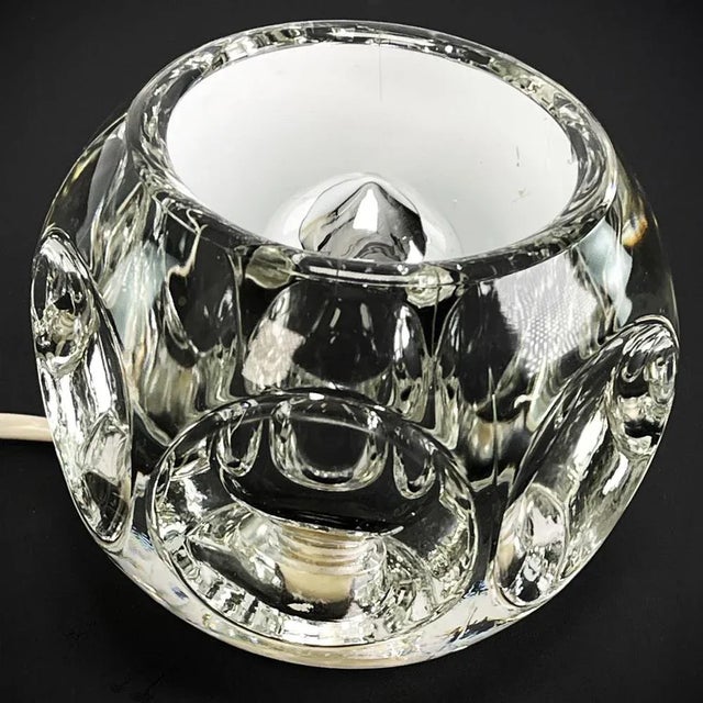 desk lamp ice glass by Peill & Putzler, 1970s. The designer lamp is a real classic from the 70s. The lounge lamp from...