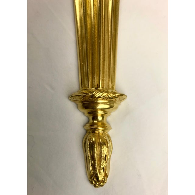 Set of Four Louis XVI Style Gilt Bronze Sconces by E. F. Caldwell For Sale - Image 11 of 12