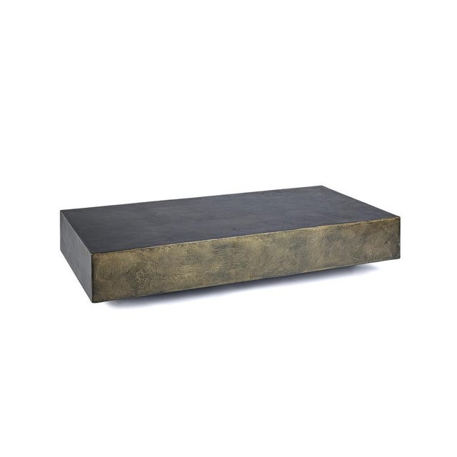 Stone Bronze Monolite 60125 Coffee Table by Disain1971 Dimensions: W 125 x D 60 x H 23 cm Materials: Bronze / Bronzo....