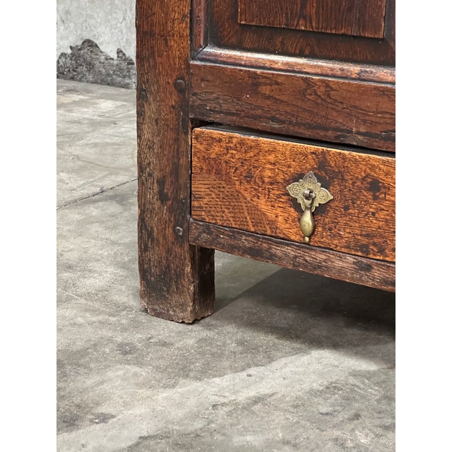 English 18th C English Oak Mule Chest George III Blanket Chest Paneled 54.5” For Sale - Image 3 of 18