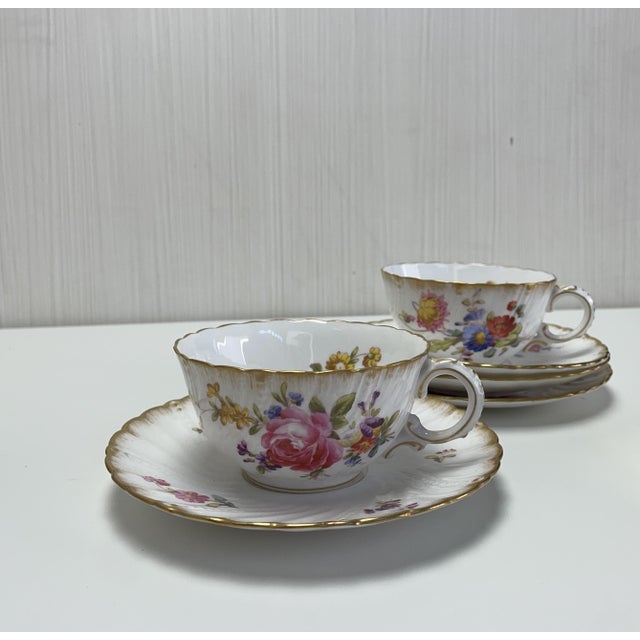 Tea Cups in French Porcelain, Set of 6 For Sale - Image 10 of 18
