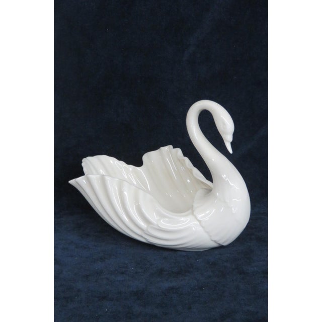 This lovely Large Swan Figurine Bowl is made of porcelain. This darling decorative bowl is marked on the bottom as being...