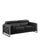 Early 21st Century Casa Milano Giorgio Black Italian Leather 3-Piece Sofa Set For Sale - Image 5 of 5