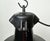 Industrial Black Enamel Factory Lamp with Cast Iron Top, 1960s For Sale - Image 6 of 15