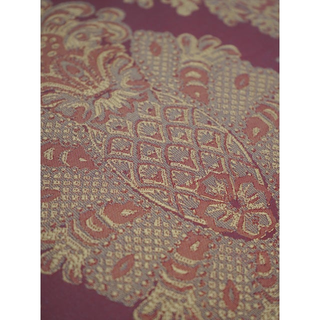 Set of 8 Louis XV Style Burgundy and Gold Dining Chairs For Sale - Image 10 of 18