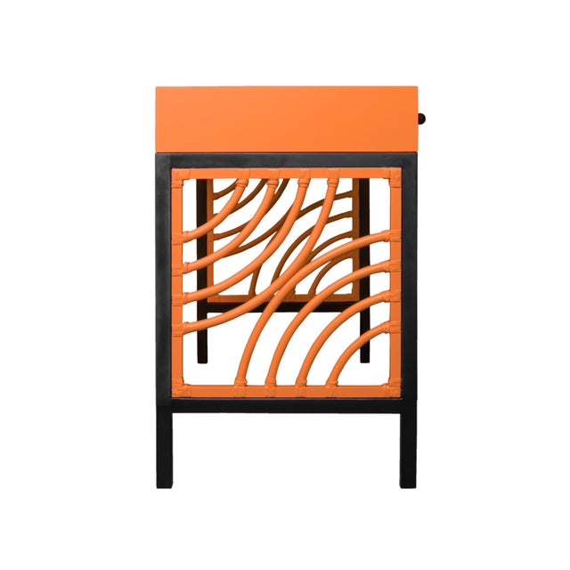 Not Yet Made - Made To Order Swirl Writing Desk - Orange For Sale - Image 5 of 8