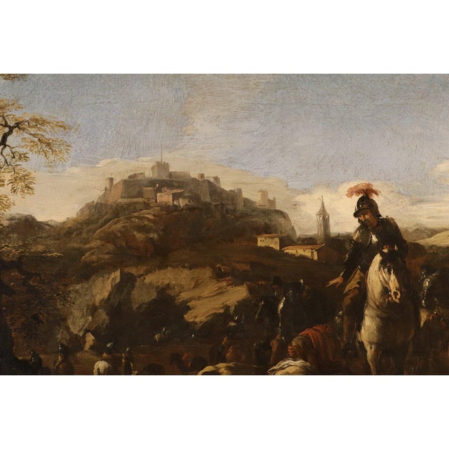 Circle of Michelangelo Cerquozzi, Battle Scene, 1650, Oil on Canvas, Framed For Sale - Image 9 of 11