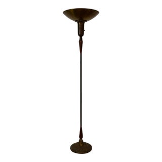 1930’s Art Deco Torchiere Floor Lamp For Sale